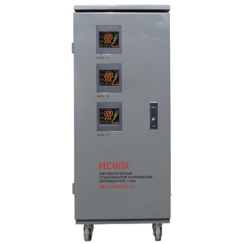 Трехфазный стабилизатор напряжения электронного типа Ресанта АСН-30000/3-Ц (30.0 кВт)